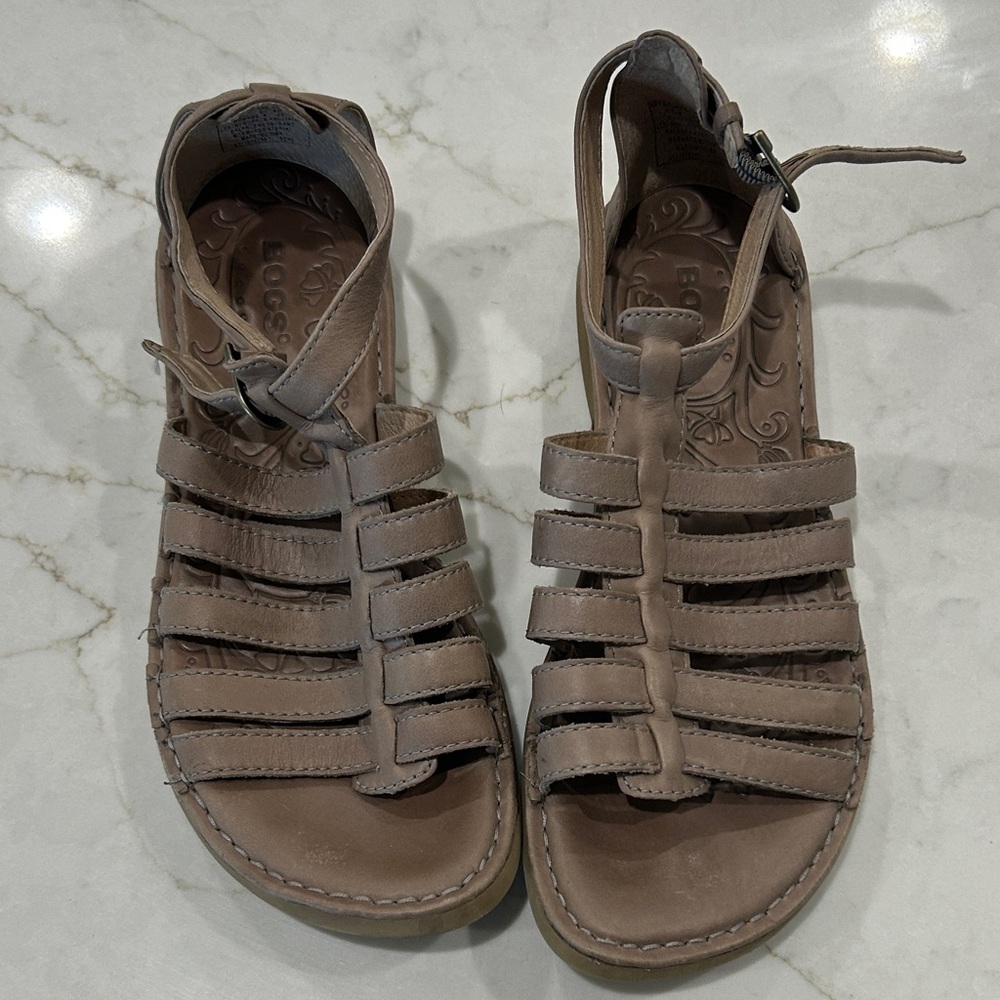 Bogs Gladiator Leather Sandals taupe